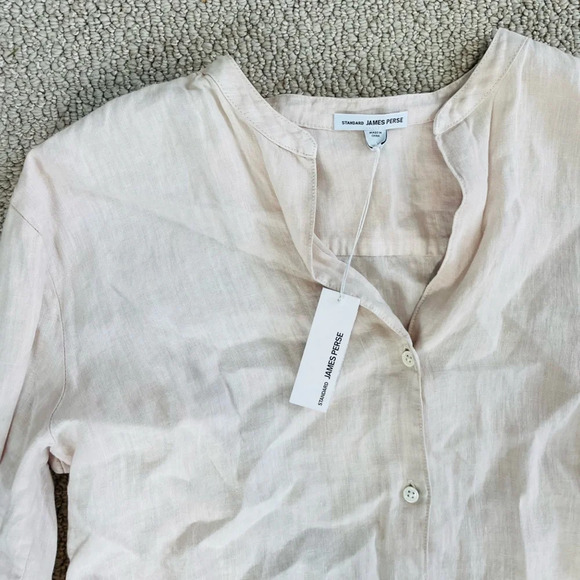 NWT James Perse linen lounge shirt resin pigment - Picture 4 of 5